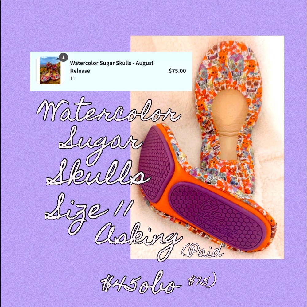 Beautiful Storehouse Flats Watercolor Sugar Skulls!Size 10! $30/plus free gift♥️